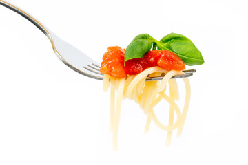 Isolated pasta on white background