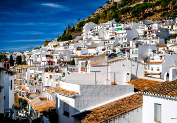 Wall Mural - Mijas rooftops. Andalusian white village. Spain