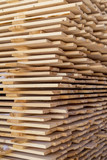 Fototapeta Łazienka - pile of cut wood for construction texture background pattern