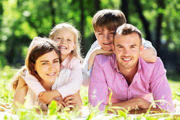 Picnic in garden