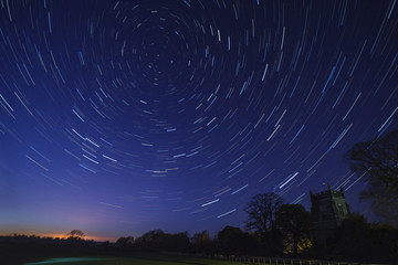 star trails - astronomy