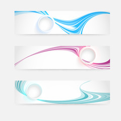 Abstract banner or header set