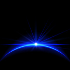 Wall Mural - the earth planet and space background for your text.