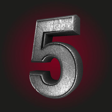 5 metal letter