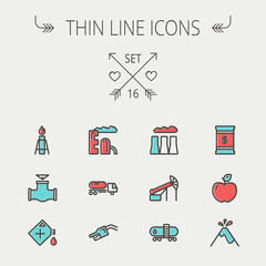 Sticker - Ecology thin line icon