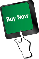 Poster - keyboard buy now icon - business concept vector