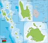 Fototapeta Mapy - Vanuatu map