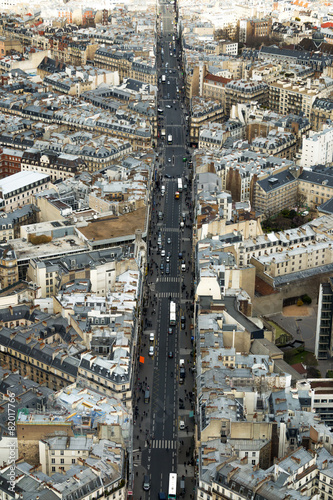 Naklejka na drzwi Paris street view