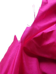 Pink silk unravels