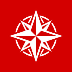 Wind rose marine symbol