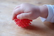 Kinderhand mit Igelball