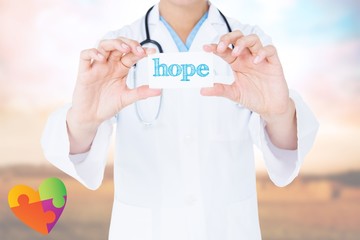 Poster - Hope against countryside scene