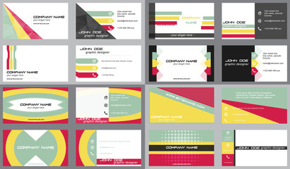 Poster - Set of business card template, editable vector design