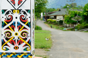 Canvas Print - Indonesia - Traditional Dayak tribal culture