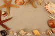 Muschel Hintergrund mit Sand