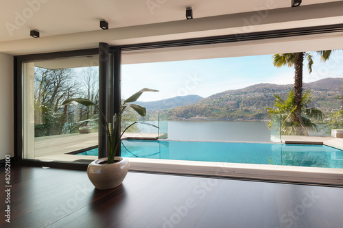 Fototapeta do kuchni interiors, house with pool