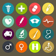 © ilovecoffeedesign - Flat medical icons set..