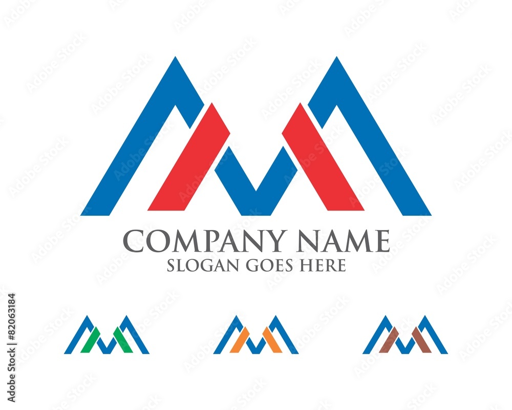Double M Letter Logo Stock Vector | Adobe Stock