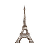 Fototapeta Boho - Eiffel Tower, Paris. France. Vector illustration