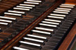 Old harpsichord keys
