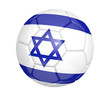Soccer ball, or football, with the country flag of Israel