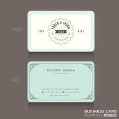 Wall Mural - Retro hipster business card Template