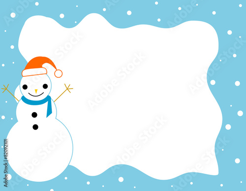 Snowman border / frame Stock Illustration | Adobe Stock