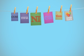 Poster - Composite image of autism awareness month