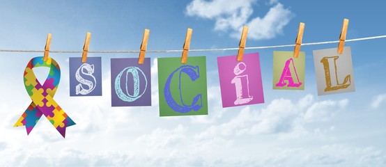 Poster - Composite image of social
