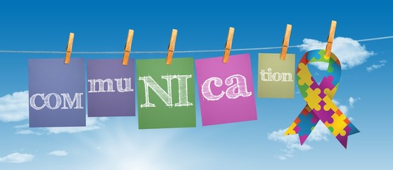 Poster - Composite image of communication