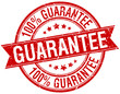 guarantee grunge retro red isolated ribbon stamp