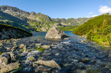 Fototapeta Na ścianę - Mountain lake in 5 lakes valley in Tatra Mountains, Poland.