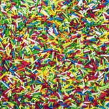 Fototapeta Tęcza - Mix of colorful Sugar sticks powder background