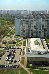 Wall Mural - Top view of the residential district. Balashikha, Moscow region