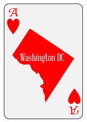 Poster - USA Playing Card Ace Hearts