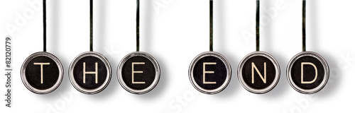 Fotomural The End Vintage Typewriter Keys