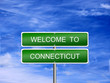 Connecticut State Welcome Sign