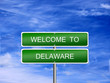 Delaware State Welcome Sign