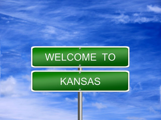 Wall Mural - Kansas State Welcome Sign