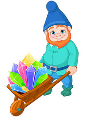 Poster - Gnome with Quartz crystals