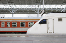 High Speed Train In Station