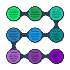 Metaball template colorful round diagram infographics for prese