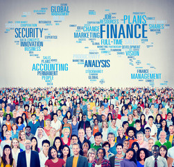 Canvas Print - Finanace Security Global Analysis Management Accounting Concept