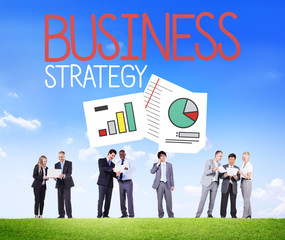 Wall Mural - Business Strategy Management Mission Success Concept