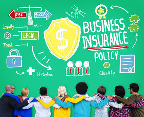 Wall Mural - Business Insurance Policy Guard Safety Security Concept