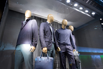 Wall Mural - fashion store mannequins in window