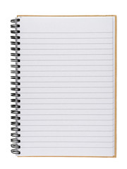 notebook isolated on white background