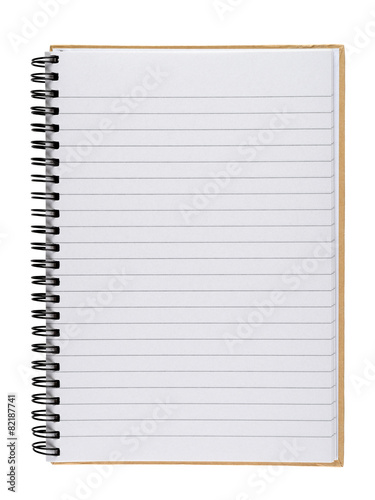 Fotografie, Tablou Notebook isolated on white background
