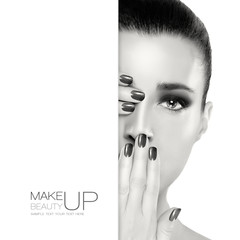 Wall Mural - beauty and makeup. template design