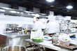 © zhu difeng - modern kitchen and busy chefs
